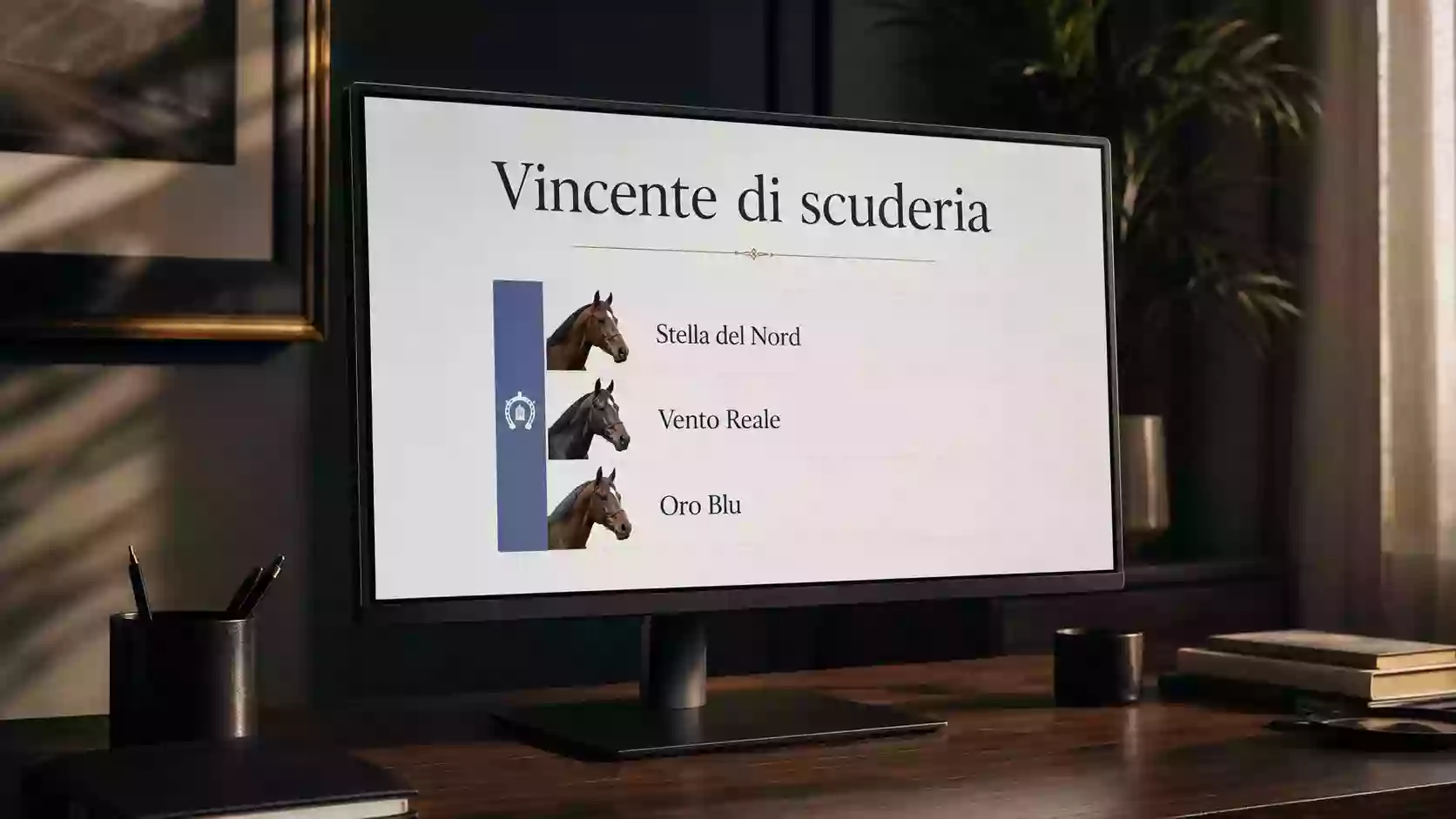 Schermata di un sito di scommesse con quote di una scommessa Vincente di scuderia