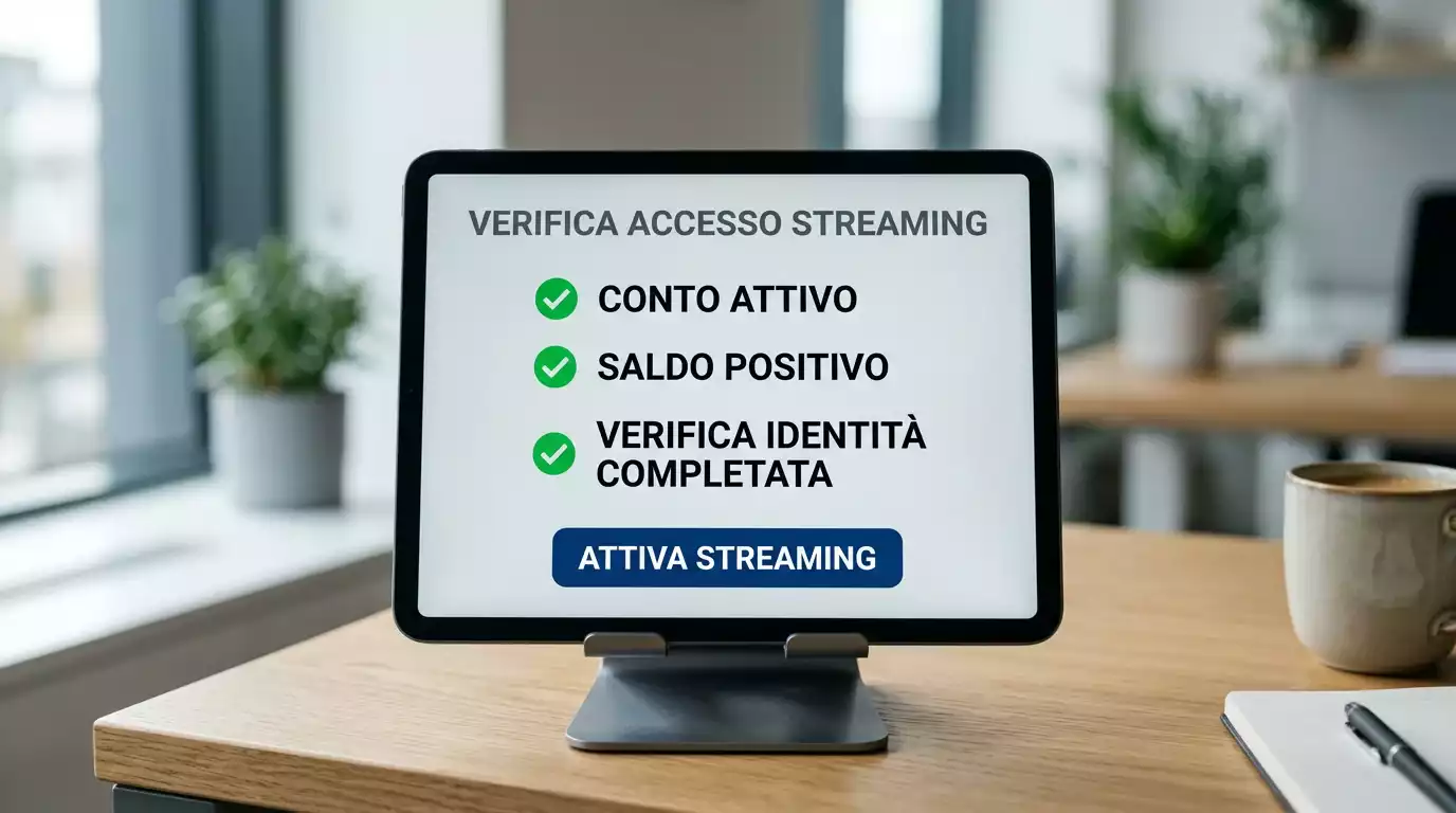Schermata di un conto bookmaker ADM con i requisiti di accesso allo streaming ippica gratuito attivati
