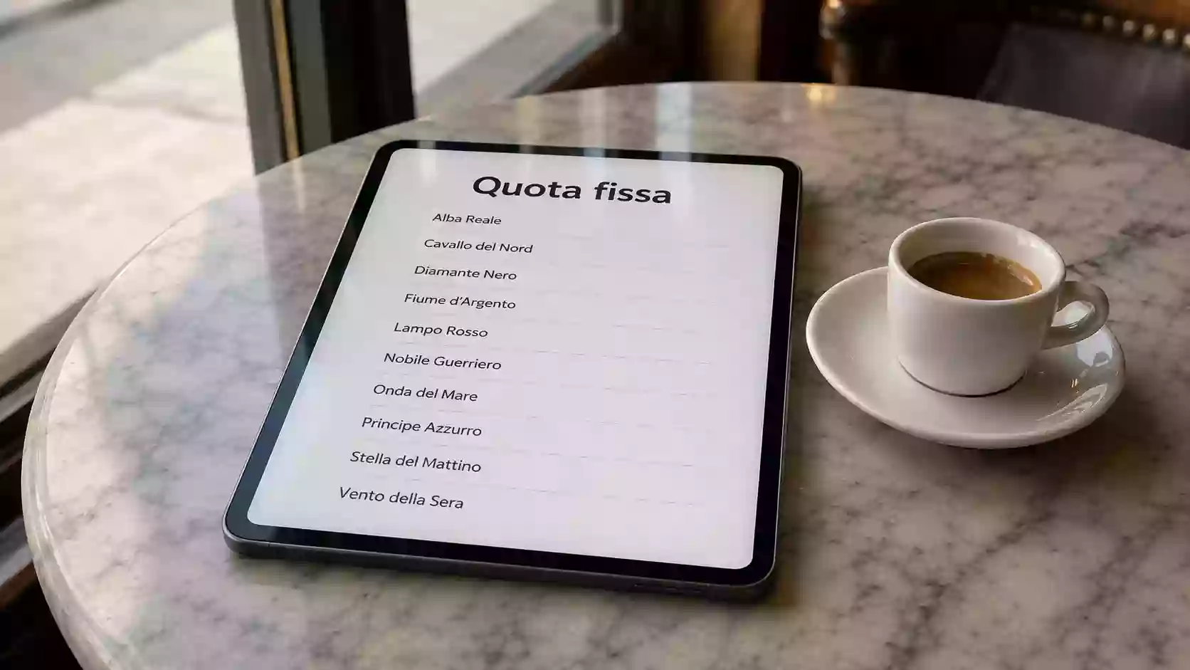Tablet con interfaccia di quota fissa sui mercati ippici italiani